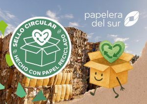 Sello Circular de Papelera del Sur, imagen de presentación del sello